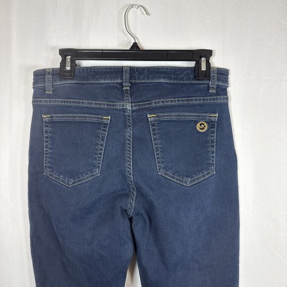Michael Kors Dark Blue Skinny Jeans Size 10 Preowned - Picture 11 of 13